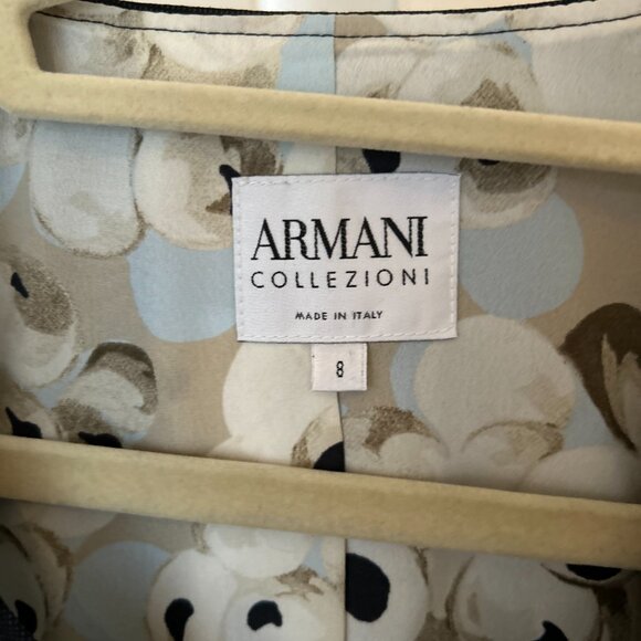 Armani Collezione Dark Grey Ruffled Blazer Size IT 44/US 8 - Picture 3 of 9